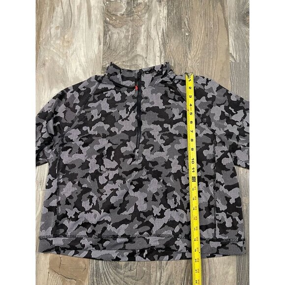 Spyder 1/4 Zip Base Layer Womens XL Long Sleeve Top Gray Camo Pullover - Picture 4 of 5